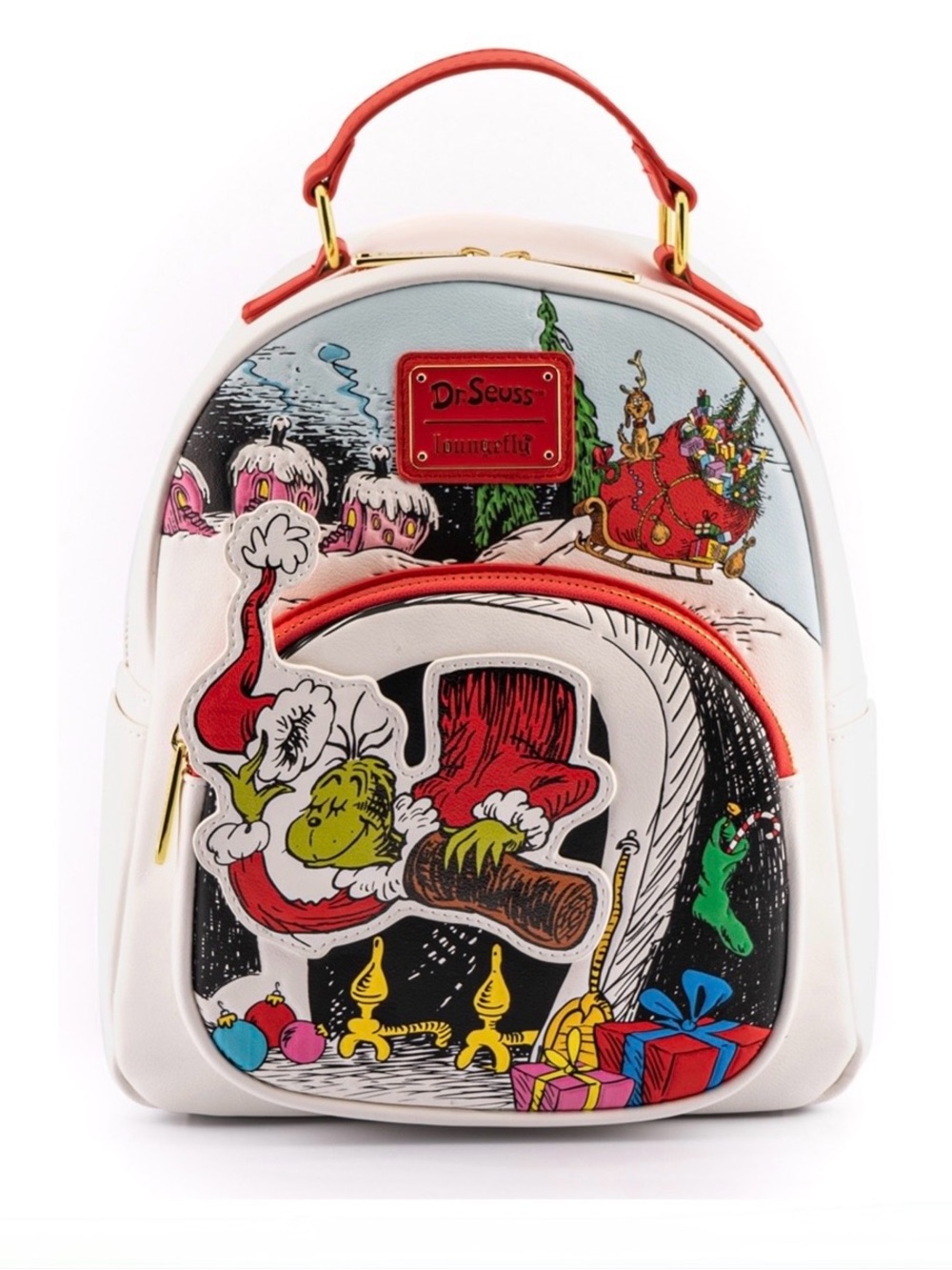 Dr. Seuss White & Red Grinch Holiday Mini Backpack